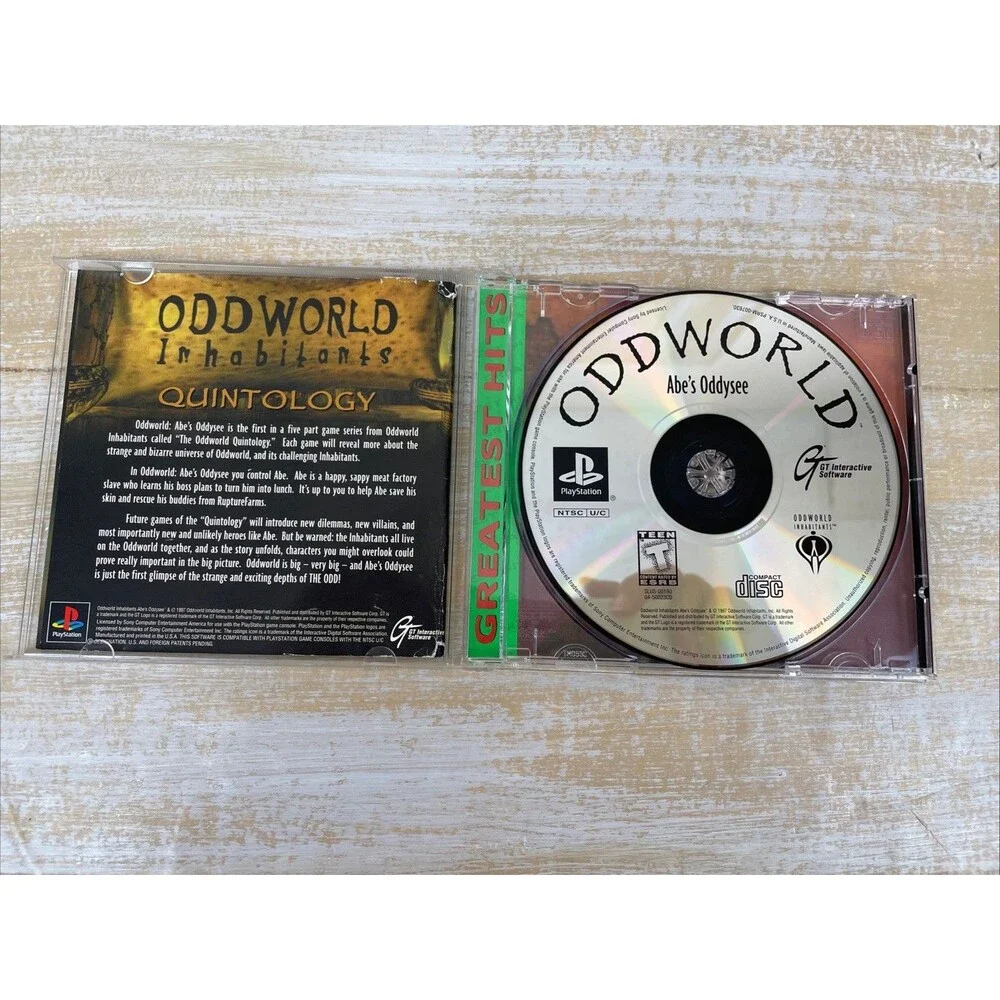 Oddworld: Abe's Oddysee Greatest Hits Sony PS1 PlayStation 1, 1997